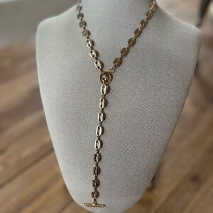 Jennifer Miller Gold Plated Lauriat Necklace 22 inch Adjustable